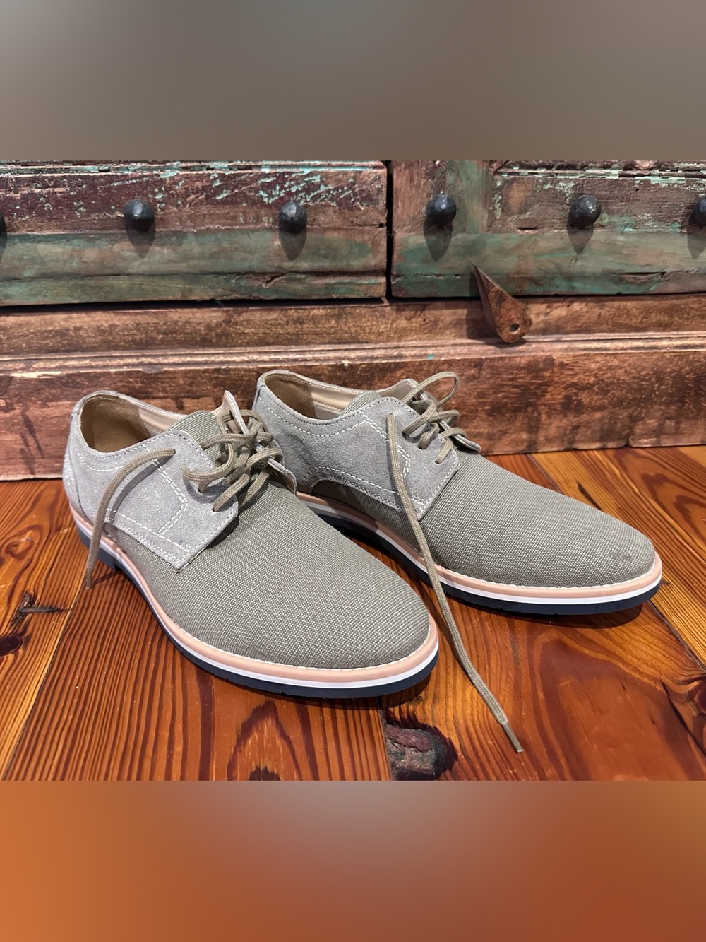 Steve Madden Men's Casual Lace-Up Shoes in Sand Gray